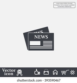 Flat icon of news
