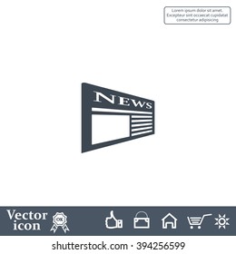 Flat icon of news