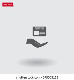 Flat icon of news