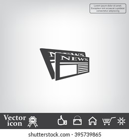Flat icon of news