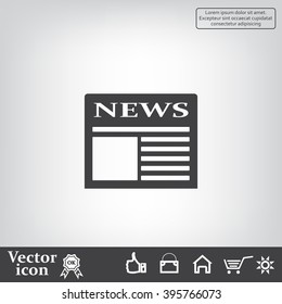 Flat icon of news