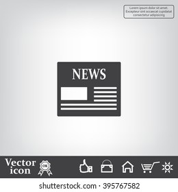 Flat icon of news