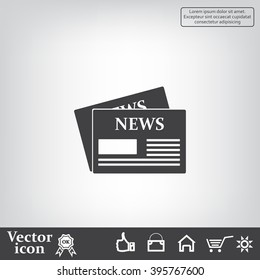 Flat icon of news