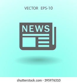Icono plano de las noticias