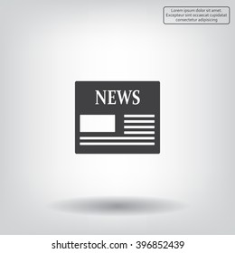 Flat icon of news
