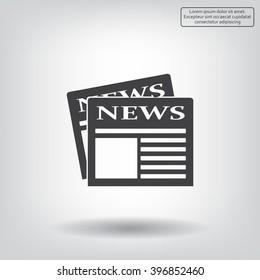 Flat icon of news