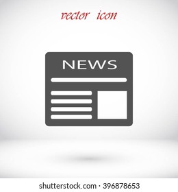 Flat icon of news