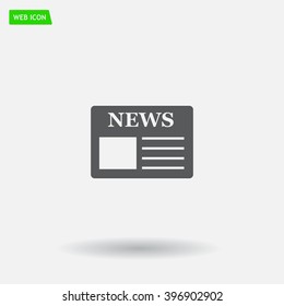 Flat icon of news