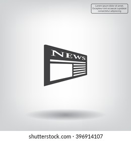 Flat icon of news