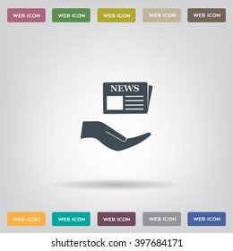 Flat icon of news