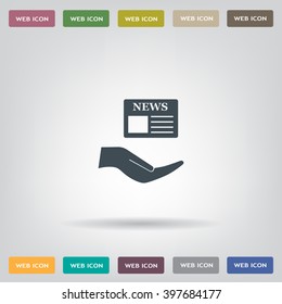 Flat icon of news