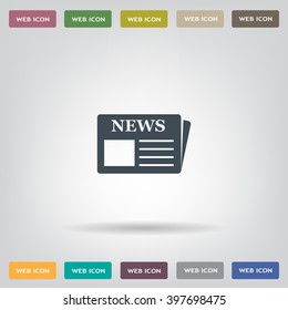 Flat icon of news