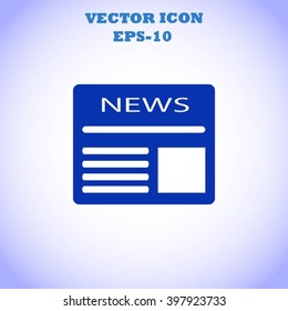 Flat icon of news
