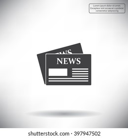 Flat icon of news