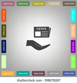 Flat icon of news