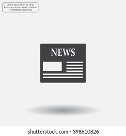 Flat icon of news