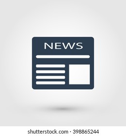 Flat icon of news