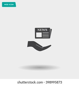 Flat icon of news