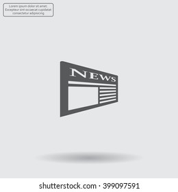 Flat icon of news