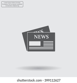 Flat icon of news