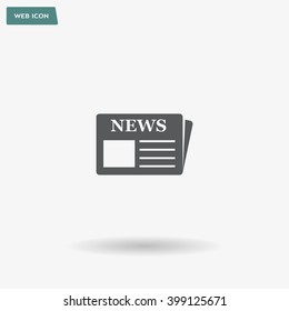 Flat icon of news