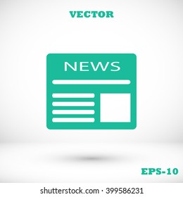 Flat icon of news