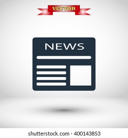 Flat icon of news