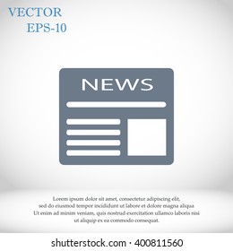 Flat icon of news