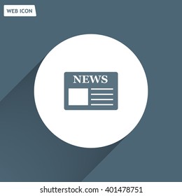 Flat icon of news