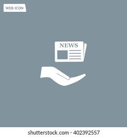 Flat icon of news