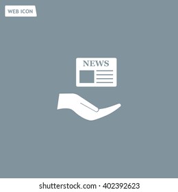 Flat icon of news