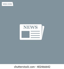 Flat icon of news