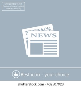Flat icon of news
