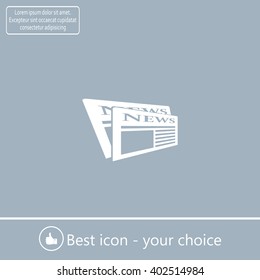 Flat icon of news