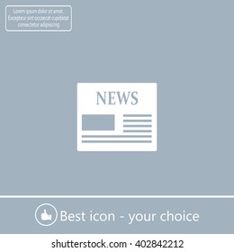 Flat icon of news