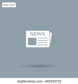 Flat icon of news