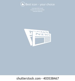 Flat icon of news