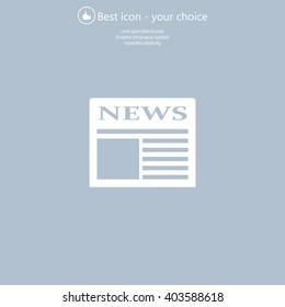 Flat icon of news