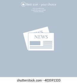 Flat icon of news