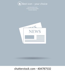 Flat icon of news