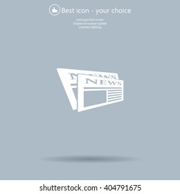 Flat icon of news