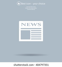 Flat icon of news