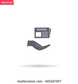 Flat icon of news