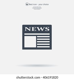 Flat icon of news