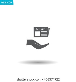 Flat icon of news