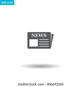 Flat icon of news