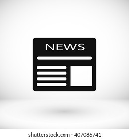 Flat icon of news