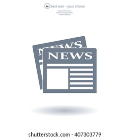 Flat icon of news