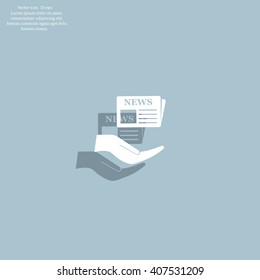 Flat icon of news