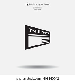 Flat icon of news